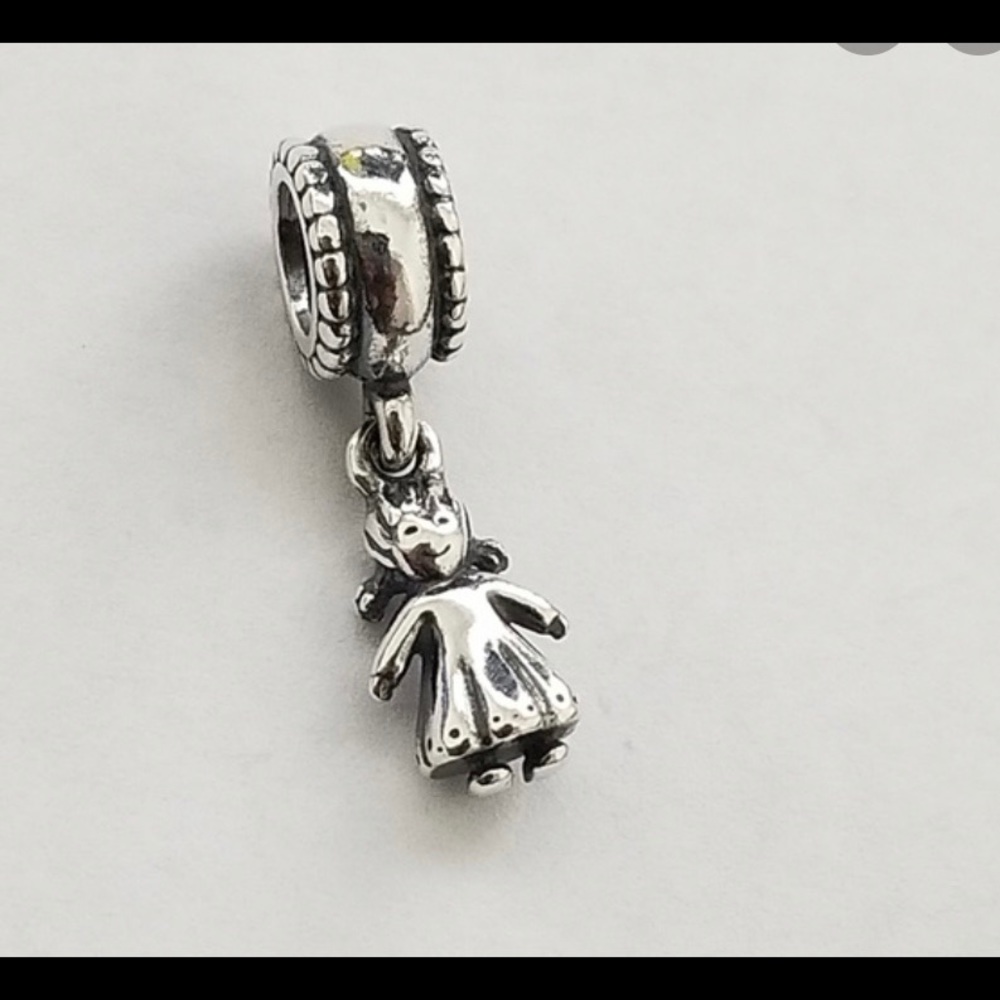 Authentic pandora charm little girl retired